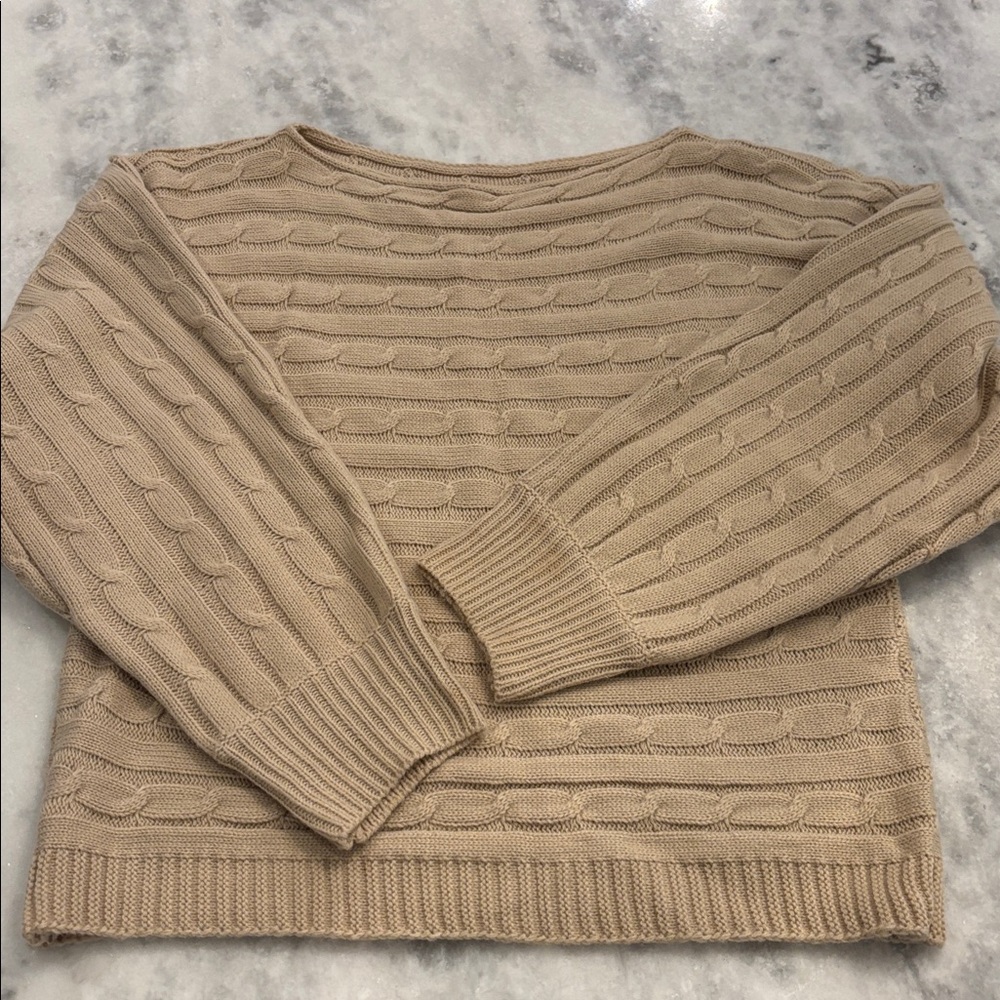 Amazon Cable Knit Bat Wing Boat Neck Sweater
